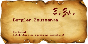 Bergler Zsuzsanna névjegykártya